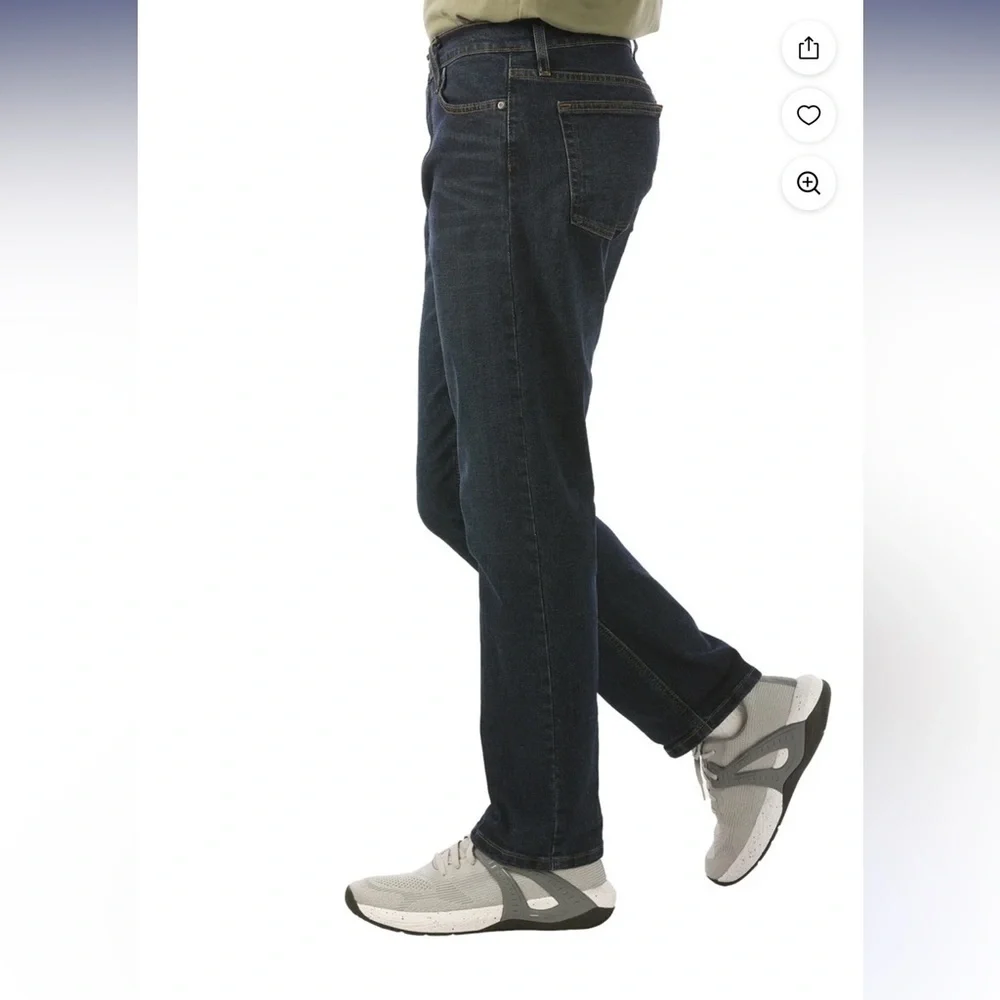 George Men's Dark Wash relaxed straight leg denim jean